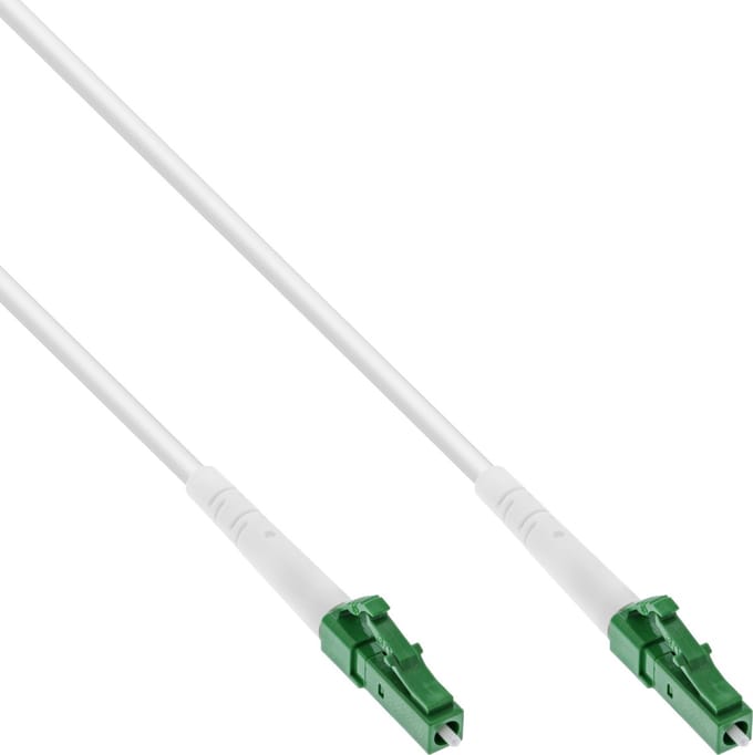 Premium LC/APC FTTH Simplex Optical Fiber Patch kabel - Single Mode OS2 - wit / LSZH - 3 meter