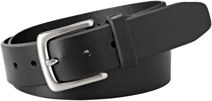 FOSSIL Leren Riem Joe Belt W100 Black Zwart