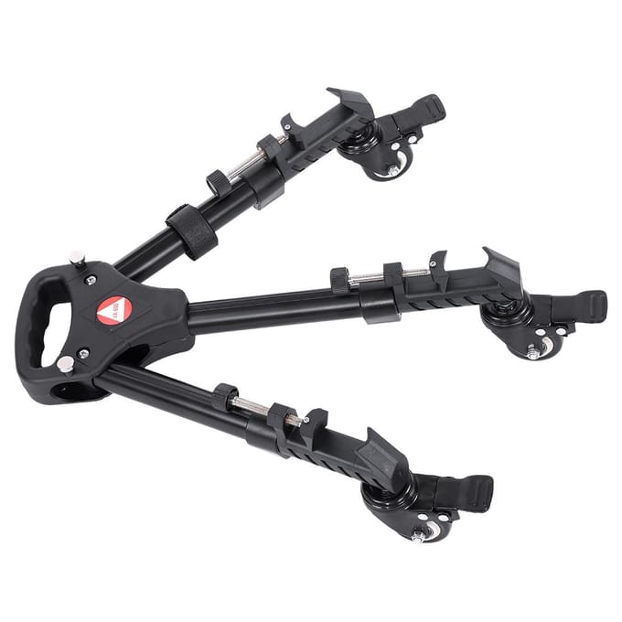 Kingjoy VX-600 Opvouwbare Statief Dolly 3 Wielen Standaard Katrolbasis Universele Camera black