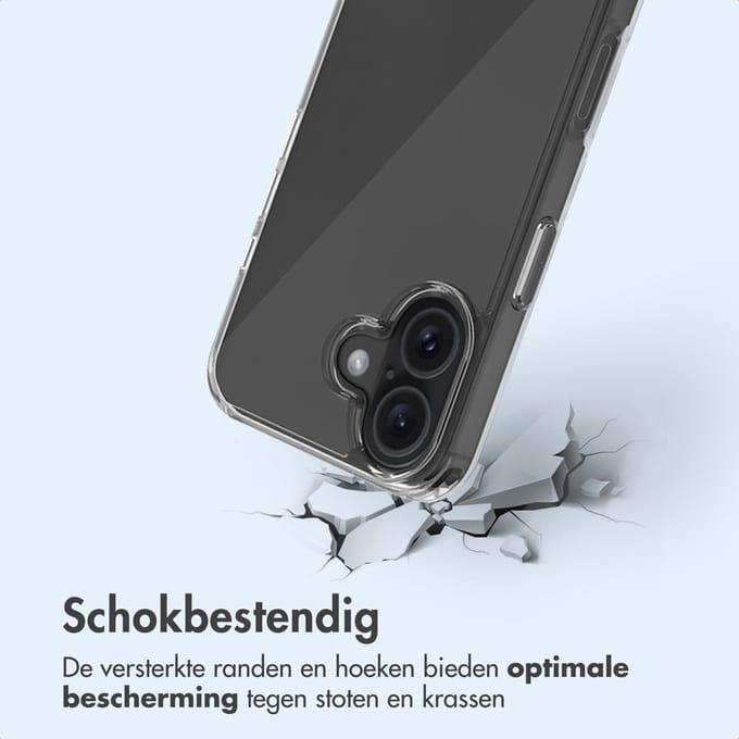 imoshion Hoesje - Geschikt voor Apple iPhone 16 - Protective Backcover - Transparant