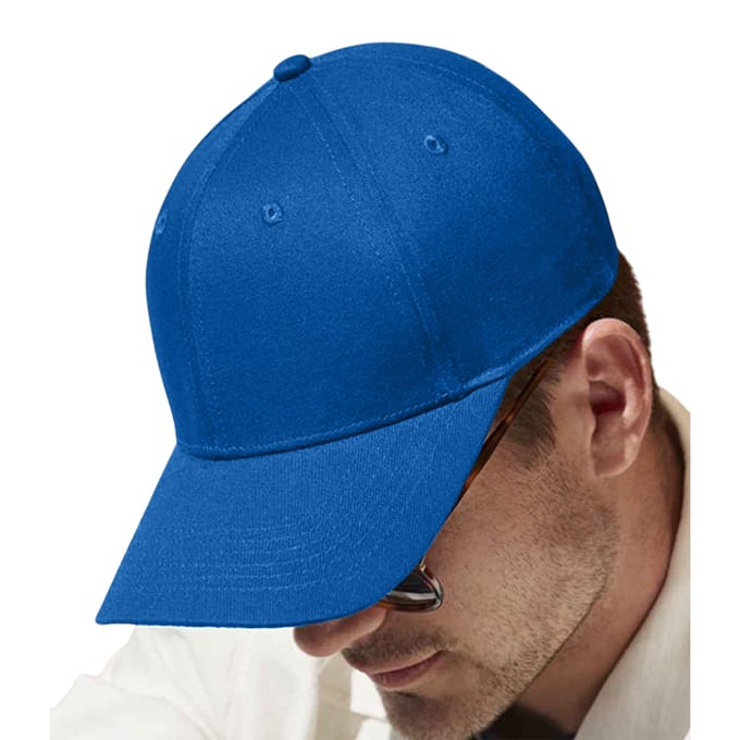 Beechfield EarthAware Classic 6 Panel Organic Cotton Baseball Cap (Helder Koninklijk)