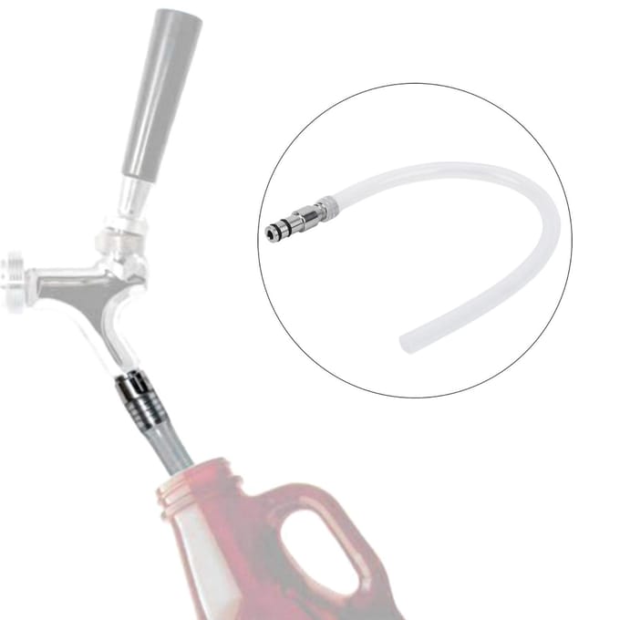 Tuyau de Remplissage d'Expansion de Fût de Bière Connecteur de Robinet 9,4 mm Accessoire de Brassage Maison white