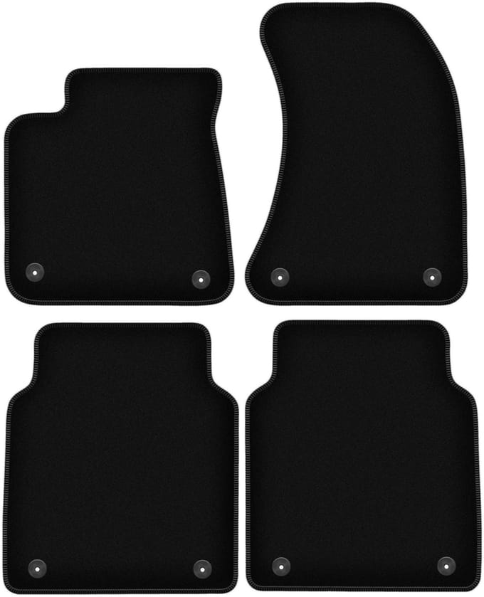 BASIC zwarte veloursmatten voor: Audi A8 D4 LONG (2010-2017)