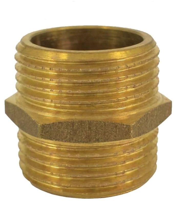Messing Doppelnippel 3/4", Gewindefitting voor Sanitair en Verwarming