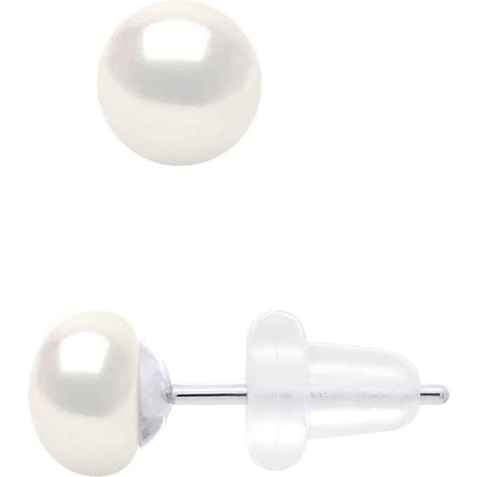 Oorbellen van echte gekweekte zoetwaterparels knop 5-6 mm