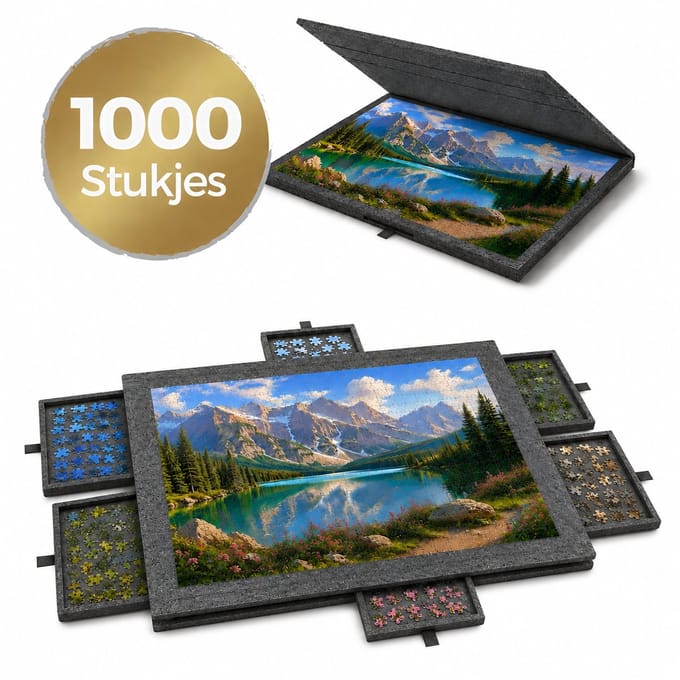 Tobey's Puzzelmat Vilt - T/m 1000 stukjes - 77x53 - Puzzeltafel - Puzzelkoffer - Puzzelmap - Puzzelbord - Puzzelplaat