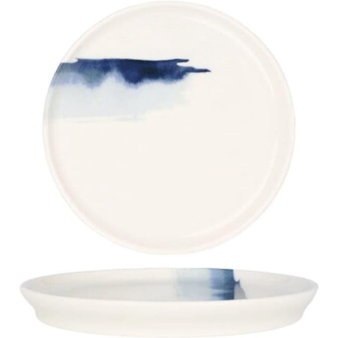 Bonna Dessertbord - Blue Wave - Porselein - 16 cm - set van 6
