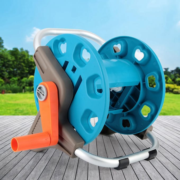 G1 2 Waterpijp Tuinbewatering Trolley Reel Slangrek Opberg Houder Rek blue