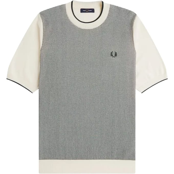 T-shirt van reliëfstof Tonic Fred Perry