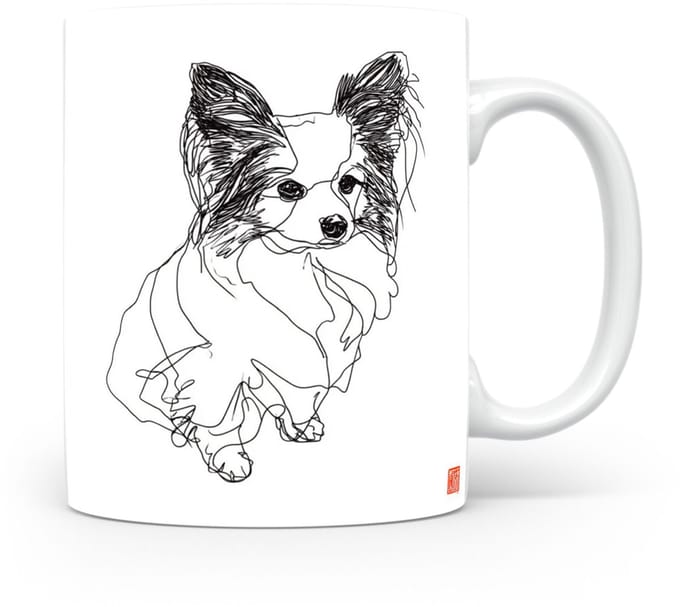 Beker Vlinderhondje (Papillon/Phalène)