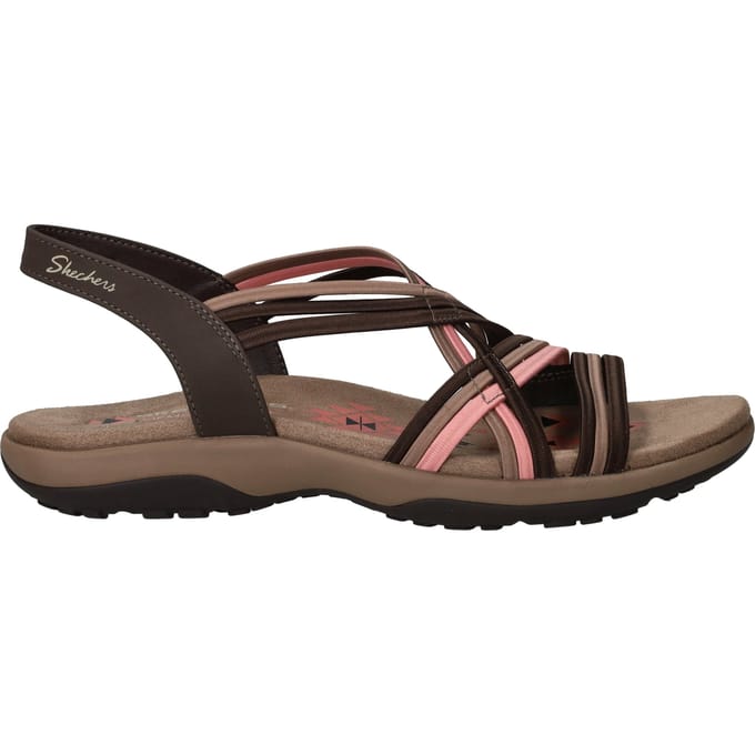 Skechers Reggae Slim Sandalen bruin Textiel - Dames - Maat 36