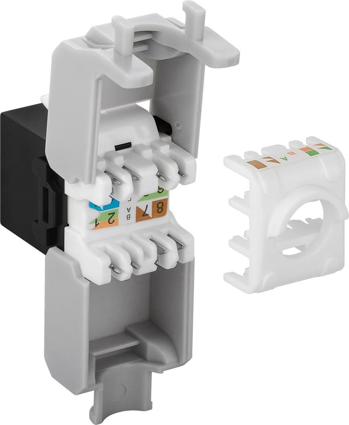 Danicom CAT6a UTP Keystone Connector - Toolless - Zwart