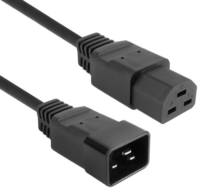 ACT Netsnoer C20 - C21 IEC60320 zwart 1,5 m AK5358
