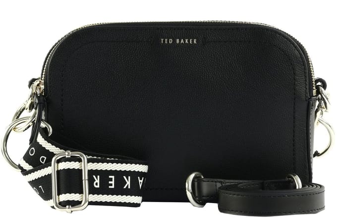 Ted Baker schoudertas Luceele Webbing Leather Crossbody Bag Black zwart