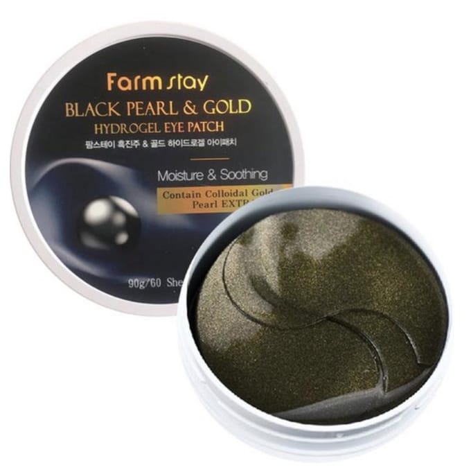 FARM STAY Black Pearl Gold Hydrogel ooglapje 90g (3 opties) #1pcs gray