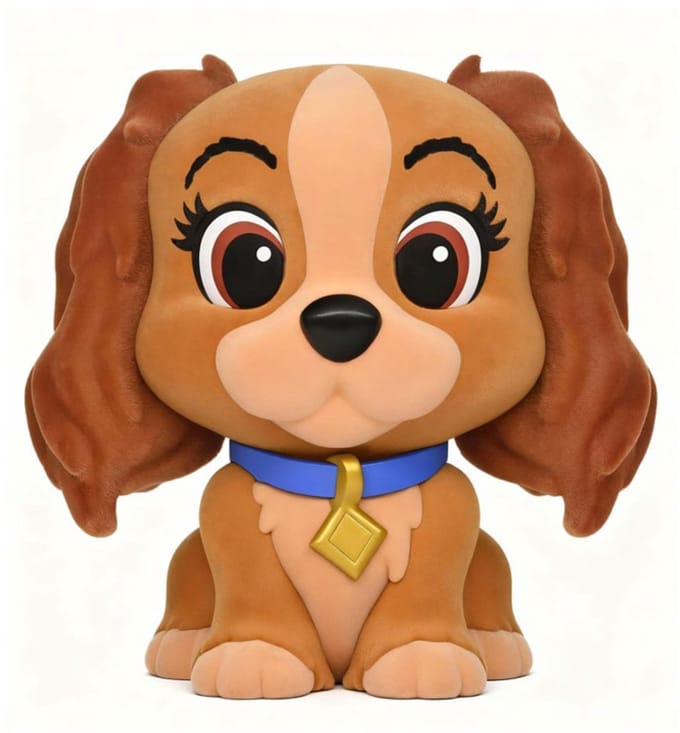 Lady and the Tramp Figural Bank Lady (with special Flocking) 20 cm