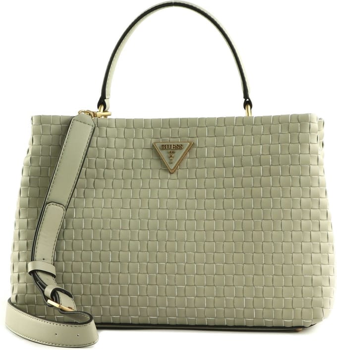 GUESS Handtas Schoudertas Lisbet Woven Handbag Sage Kaki