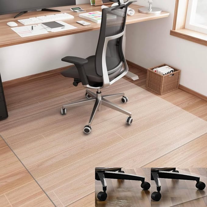 Transparante Vloerbeschermingsmat voor Bureaustoel 40x60 cm - 1.5mm Dik