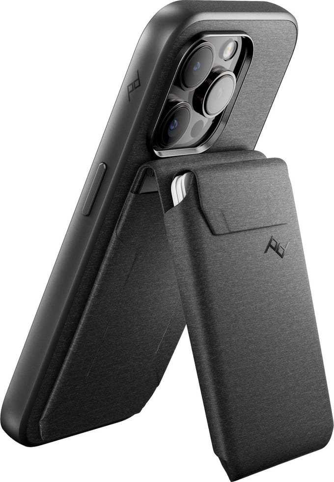 Peak Design Mobile Wallet Stand | Kleur charcoal | Pasjeshouder voor je smartphone en standaard in één