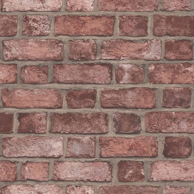 Noordwand - Homestyle - Behang - Brick - Wall - rood