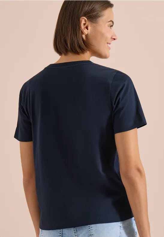 Shirt met ronde hals en frontprint