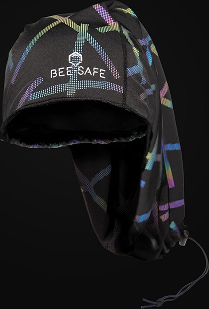 Bee Safe | Reflective Scarf - shawl | Multi colour reflectie print | hardloop nekwarmer | sport hoofddoek | running sjaal