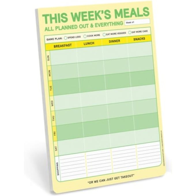 Knock Knock This Week's Meals Big & Sticky Notepads - Knock Knock