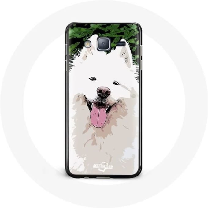 Coque pour samsung galaxy J7 2016 Samoyède Blanc Race de chiens