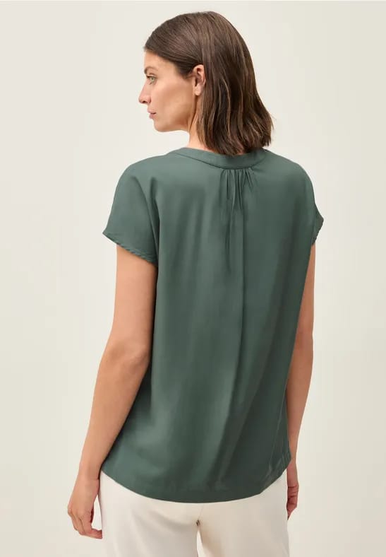 Blouseshirt in effen kleur