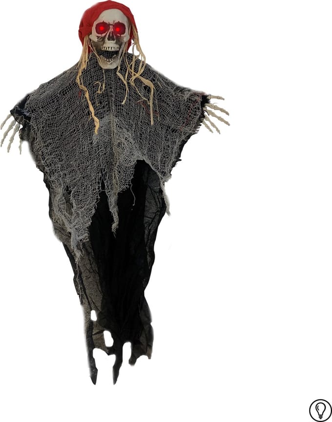 Fjesta© Halloween hangdecoratie skelet LED - 100cm