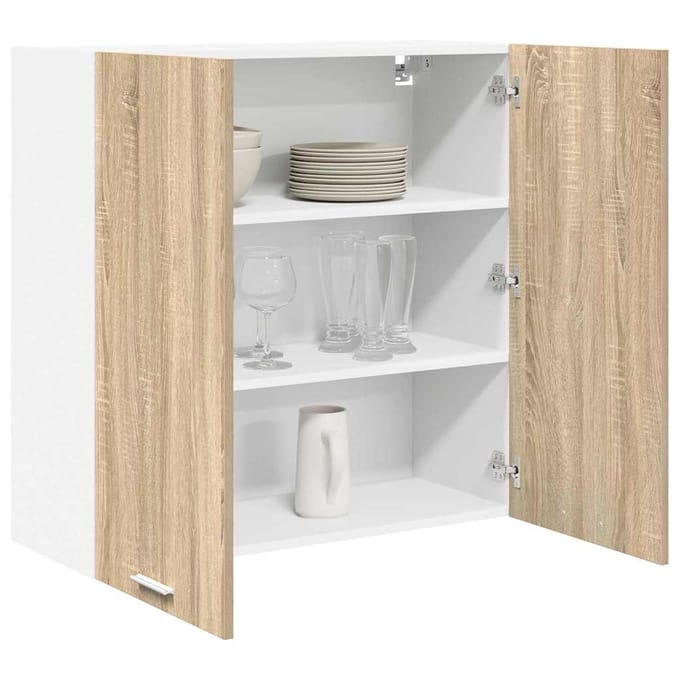 vidaXL - Hangkast - Sonoma - Eiken - 80 - x - 31 - x - 80 - cm - Bewerkt - hout