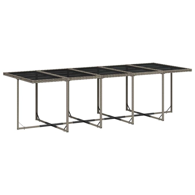 vidaXL - 15-delige - Tuinset - met - kussens - poly - rattan - grijs