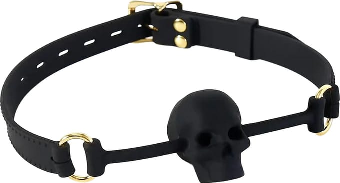 Smart Moves - Gothic Skull Gag - Zwart