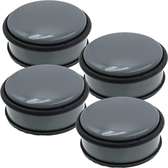 Deurstoppers Set - Deurhouders - Deuren Open Houden - Zware Betonnen Kern - 4 Stuks 10cm - Grijs