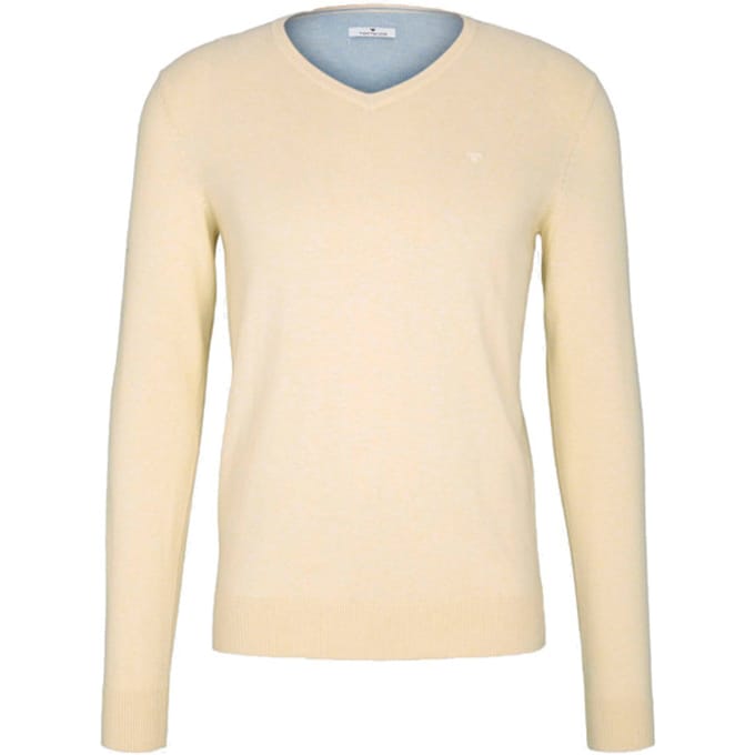 Tom Tailor - V-hals trui - Heren - L - Mais - Katoen - 1012820
