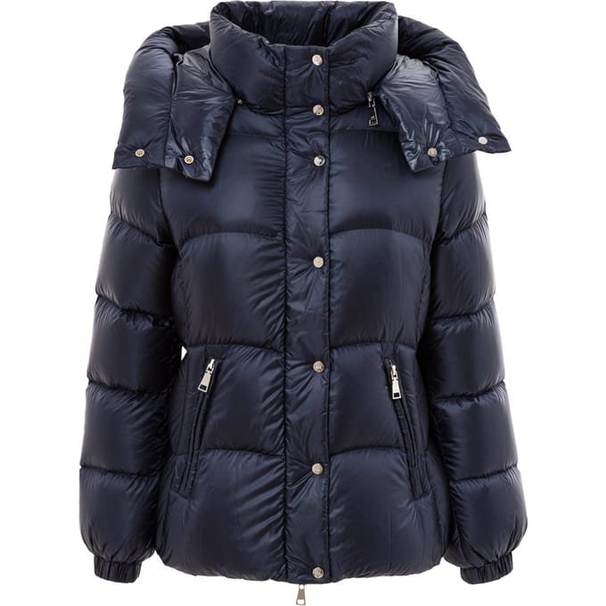 Down jacket met uitneembare capuchon Add