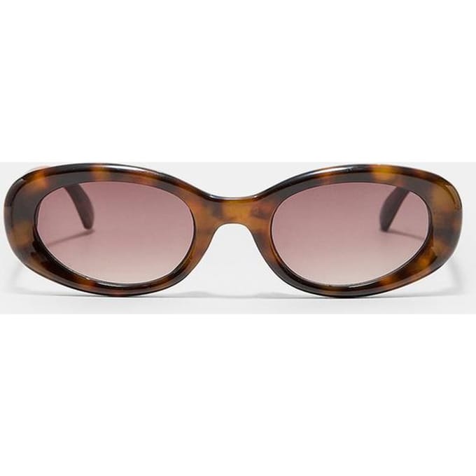 Stradivarius Ovale zonnebril met schildpadmotief  Bruin OS