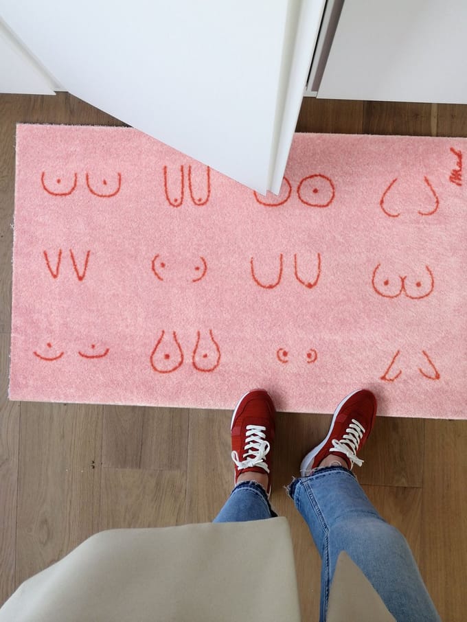 Mad About Mats - Pama - badmat - titties - droogloop/touch - wasbaar - 67x110cm