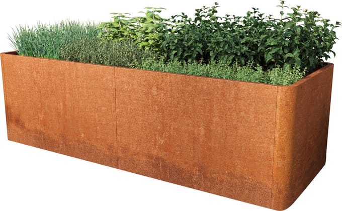 PRIMEYARD cortenstaal Moestuinbak Mario 200x80x80 cm, roest look