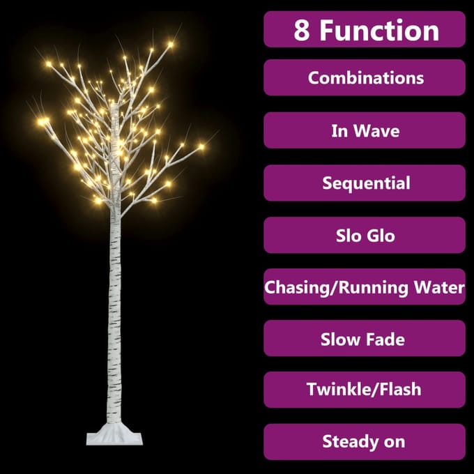 vidaXL - Kerstboom - wilg - met - 156 - warmwitte - LED's - binnen - en - buiten - 1,5 - m