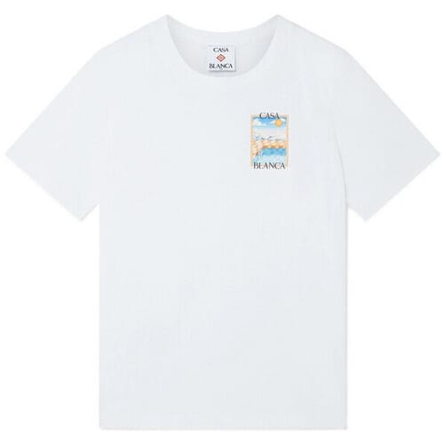 T-shirt Korte Mouw Casablanca BEACH CLUB TSHIRT WHITE