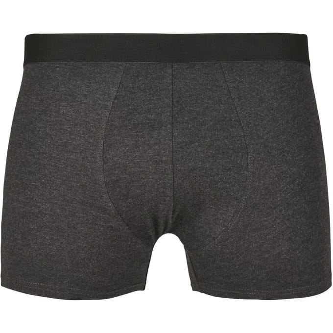 Build your Brand Men Boxer Shorts 2-Pack BY132 - Charcoal (Heather) - L