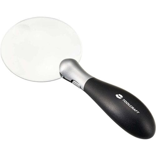 TOOLCRAFT TO-8997036 Vergrootglas Met LED-verlichting Vergrotingsfactor: 3 x, 5 x