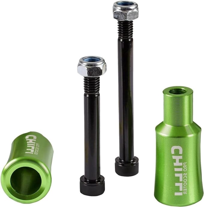 Step Pegs - Trick Stangen - Park Tricks - Licht Aluminium - Set van 2 - Groen
