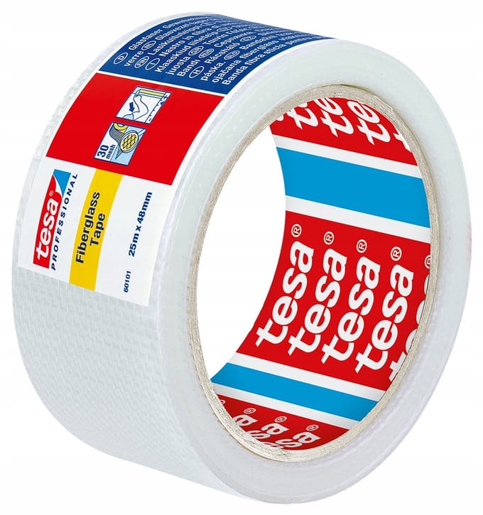 60101-00000-00 Textieltape tesa Professional Wit (l x b) 25 m x 48 mm 1 stuk(s)