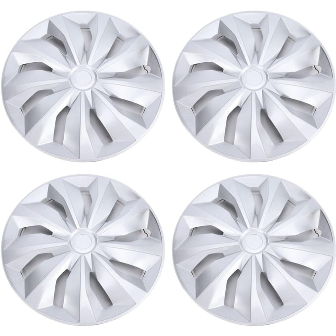 4 STKS 14 Inch Wielnaafdop Vervanging voor Citroen AX Universele R14 Velgkap white