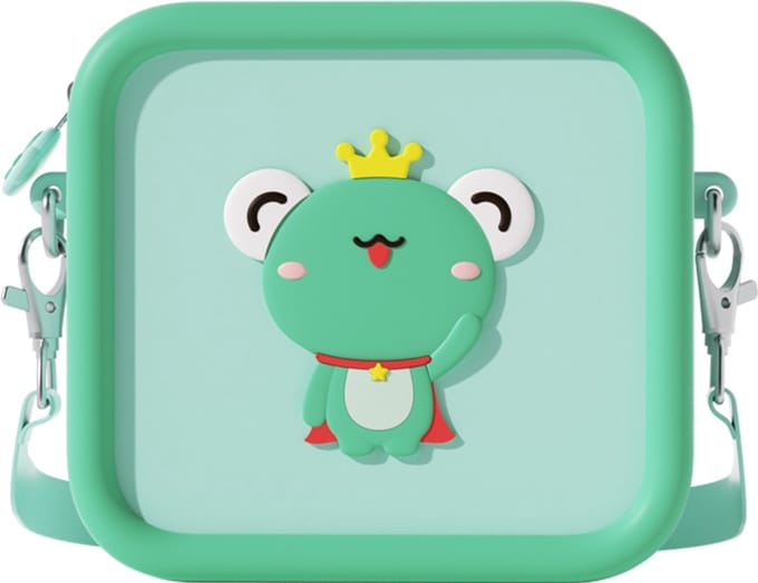 Snapling Beschermtas – Siliconen Opbergtas voor touchcamera - Groen - Kindercamera tas