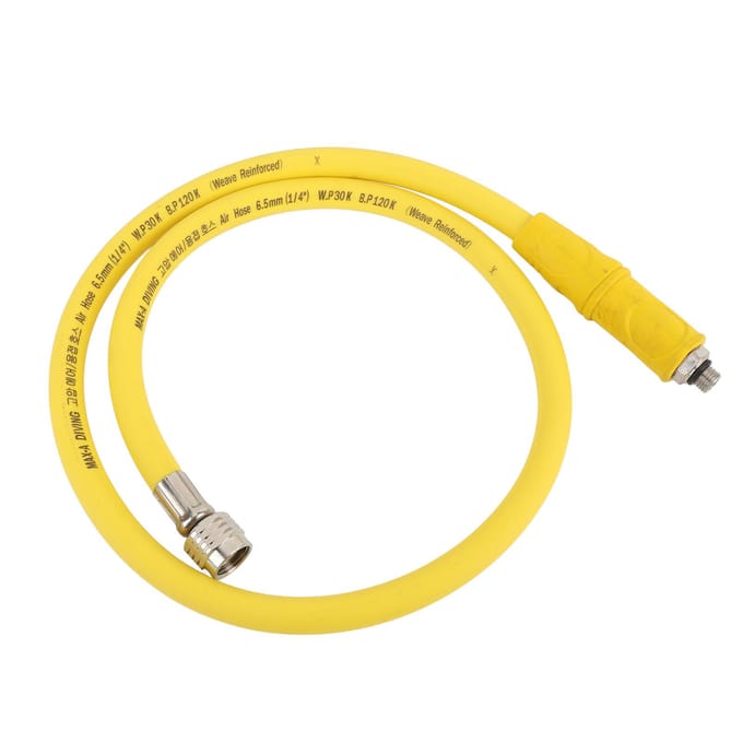Duiken Middendrukslang 31,5 Inch PVC Aluminium Middendrukslang voor Tweede Trap Regulator Scubaduiken yellow