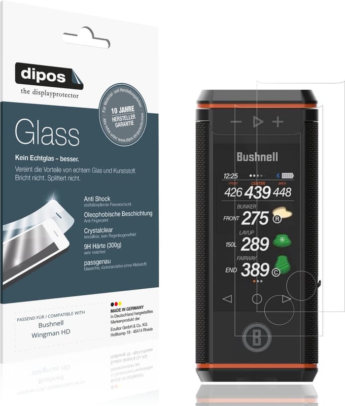 dipos – 2x Pantserfolie geschikt voor Bushnell Wingman HD | 9H Screenprotector