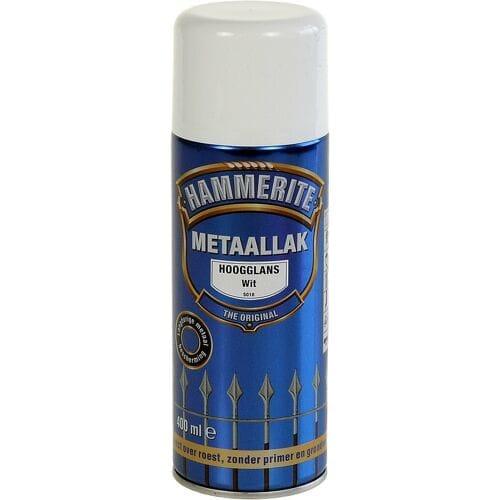 Hammerite Metaallak Direct over Roest Hoogglans Spuitbus - 400 ml S010 Wit